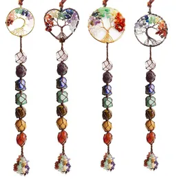 Crystal Stone Pendant Party Favor Hand-Woven Gravel Natural Life Car Interior Decoration Accessories