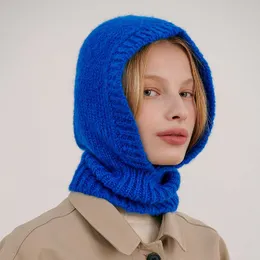 Capitões de ciclismo máscaras designer coreano Balaclava Mulheres inverno 20%de lã Feiia quente Hat de personalidade de máscara de esqui chapéu de proteção do pescoço Protect L221014