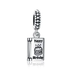 Charms hurtowo-autentyczny 925 Sterling Sier Happy Birthda