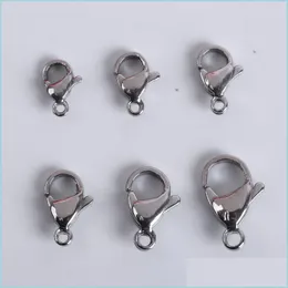 Clasps Hooks 20Pcs/Lot Stainless Steel Lobster Clasps For Jewelry Making Necklace Bracelet Finding End Connectors Hooks Accessories Dhxn4