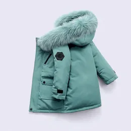 2022 Zima nowe projektanta dla dzieci płaszcza dla chłopców prawdziwe szopa futro gęsta ciepłe płaszcze dziecięce płaszcze 2-12 chłopców Dziewczęce Kurtki
