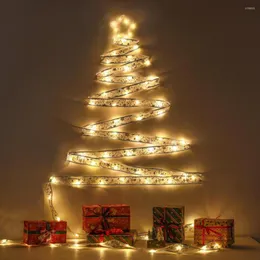 Рождественские украшения красивые внутренние открытые световые струны рождественские орнамент дерево многоразовый
