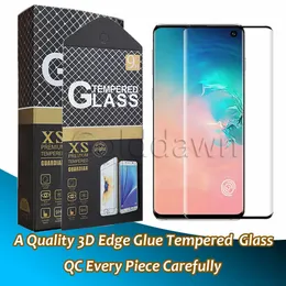 För Samsung Phone Screen Protectors 3D Curved Edge Lim Hempered Glass A Quality S22 S21 S20 S10 S9 S8 PLUS OBS 20 Ultra 10 9 8 Case Friendly With Retail Package