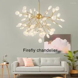 Ljuskronor Modern Firefly LED -ljuskronorbelysning Stylish Tree Branch Lamp för vardagsrum sovrum inomhus fixturlampor