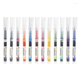 Color Straight Liquid Gel Pen 0.5mm Quick-drying Hand Account Notes Graffiti Multiple Colour Large-capacity Water-based Pens