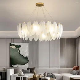 Lampadari Moderni Soffitto Di Cristallo Creativo Lampada A Sospensione In Vetro Piuma Decor Appeso Luce Lustre Per Sala Da Pranzo Camera Da Letto