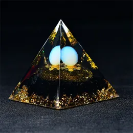 Opal Sphere Galaxy Orgone 피라미드 EMF 보호 쿼츠 레이키 명상