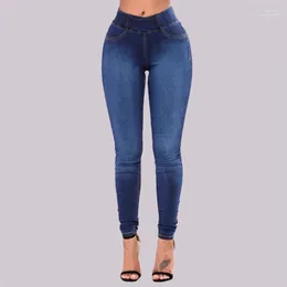 Women's Jeans Women's Plus Size Boyfriends Women Slim Solid Pockets Long Washed Denim Sexy Skinny Pants Daily Trousers Pencil E21