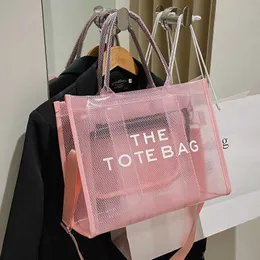 Borse a tracolla Borsa estiva in PVC da donna trasparente 2022 nuova spiaggia trasversale obliqua portatile di grande capacità