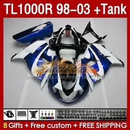 スズキTL-1000R SRAD TL-1000 TL 1000 R 1000R 98-03ボディワーク162NO.120 TL1000R 1998 1998 1999 2000 01 02 03 TL1000 R 98 99 00 2001 2002 2002 2003フェアリングブルーストック