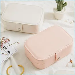 Storage Boxes Bins Woman Jewelry Storage Box Ring Earrings Ear Nail Plate Cases Girls Department Organizer Convenient With Various C Dhij3