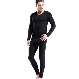 Männer Trainingsanzüge Kleidung Männer Mode V-ausschnitt Enge Nahtlose Langarm Thermo-unterwäsche Slim Top Hosen Sets Für Trainingsanzug #01