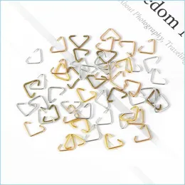 حلقات قفزة تقسيم حلقات 100pcs/مجموعة المثلث حلقات القفز حلقات القفز 6x10mm انقسام رنين الموصلات النتائج الملحقات لصنع 1941 DHTFY