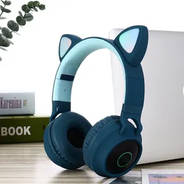 Wireless Bluetooth Kids Headphones Kitty Bluetooth sobre os fones de ouvido Volume Limitador de Heaset