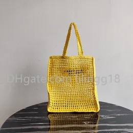 Lässige Strandtaschen Strohweberei Tote berühmte Designermode Coole Art Weiche Handtaschen Einkaufen Frauen Geldbörse Dame Plain Brief Walle262K