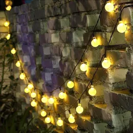 Cuerdas Welpur Led Lámparas solares al aire libre 7m 5m 22m Cadena de energía Luces de hadas Luz Jardín Fiesta de Navidad Decoración Ligh