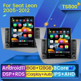 Android 11 Video Player Car DVD Radio Stereo för Seat Leon 2 MK2 RHD LHD 2005 - 2012 GPS Navigation Auto CarPlay WiFi BT RDS