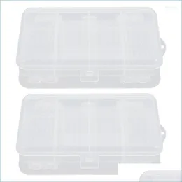 Jewelry Pouches Bags Jewelry Pouches Bags 2Pcs Plastic Storage Boxes Double Layer Organizer Containers Brit22 Drop Delivery 2022 Pac Dhtin