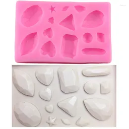 Moldes de cozimento Mini Gem Gem Diamante Follow Chocolate Mold Candy Coly Silicone Molds Diy Party Decorating Tools