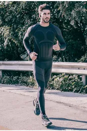 Racingjackor Santiska män Vinterkörning Fitness Fleece Thermal Cycling Base Layer Underwear Suits Long Sleeve Sportswear