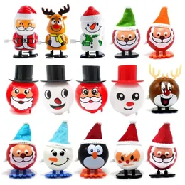 UPS Electronic Pets Wind-up and winding walking Santa Claus Elk Penguin Snowman Clockwork Toy Christmas Child Gift Toys