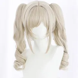 Genshin Impact Babara Game Cosplay Peruki Blond Brown Ponytails Lolita Anime Wig