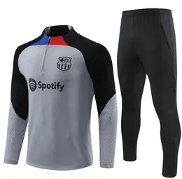 Mens Tracksuits 23 24 트랙 슈트 Barca 축구 남자와 어린이 세트 성인 소년 Lewandowski Pedri Training Suit 2024 Barcelona Training Suit Tracksuits 의상 6dqq