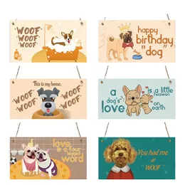 Decor Dog Gift of Love Targa da appendere in legno Targhe decorative Cartelli in legno per la casa del cane Decorare il soggiorno