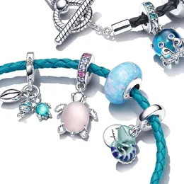 925 sterling silver ciondola fascino donne perline gioielli di alta qualità regalo fascino moto all'ingrosso tartaruga bead fit pandora charms braccialetto fai da te