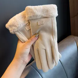 女性冬用手袋温暖なタッチスクリーンブラックフルフィンガーミトンドライビングウインドプルーフグローブガンツフェムマール4色