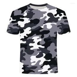 Magliette da uomo Outdoor Moda ad asciugatura rapida Camouflage a maniche corte Primavera e autunno T-shirt sportiva girocollo a maniche lunghe Camoufl