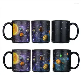 Mugs Magic Color Change Ceramic Cup Heat Sensitive Mug Temperature Changing Battery Coffee Gifts