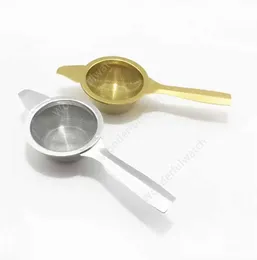 Stainless Steel Tea Strainer Filter Fine Mesh Infuser Coffee Cocktail Food Reusable Gold Silver Color 400pcs DAW502