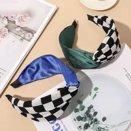Koreanische Patchwork Stirnbänder Damen Haarbänder Ribbon Haarband grüne Kopfband Haarzubehör für Frauen Mädchen