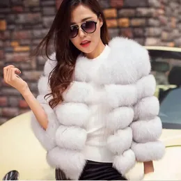 2023 Women's Fur Mink Coats Women Winter Top Fashion Pink FAUX Coat Elegant Thick Warm Outerwear Fake Fur Woman Jacket
