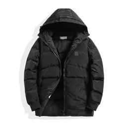 Men's Down Parkas Brand Mens Fashion Coat Classic Black вышитый маленький маленький лейбл. Размер M-2XL
