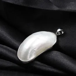 펜던트 목걸이 DIY 목걸이 펜던트를위한 진주 보석 제작 자연 흰색 어머니 껍질 Abalone Shells 액세서리 발견 A129