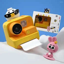 デジタルカメラの子供のインスタントカメラHD 1080pビデオPOプリントデュアルレンズSLR Pographyおもちゃ誕生日プレゼント付き