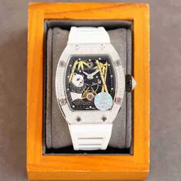 럭셔리 남성 역학적 인 시계 손목 시계 RM026 레이디 다이아몬드 케이스 가시적 움직임 스켈레톤 다이얼 기계적 시계
