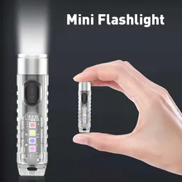 El feneri torçları led iş ışık anahtarı el feneri taşınabilir LED ışık açık aydınlatma kamp balıkçılık lambası mini el feneri usb şarj fener l221014