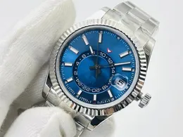 Z oryginalnym pudełkiem mężczyzn Watch BP Factory 41 mm Day-Date Ice Blue Arabic Rzadka rozkładka automatyczna moda
