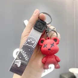 flag Keychain car couple gift key chameleon bear silicone pendant doll bag hanging keychain accessories banner
