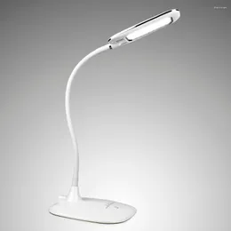 Настольные лампы мода Gooseneck светодиодная настольная лампа Smart Touch Control Portable Reading с 3 уровнем Dimmer Office Light