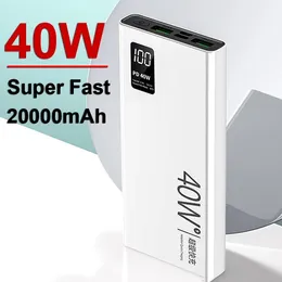 PD40W Super Fast Charging Power Bank 20000mah عرض رقمي شاحن بطارية خارجي لـ Xiaomi Huawei QC3.0