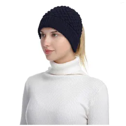 Ball Caps Hat Tail Winter Headgear Cap Warm Women's Keep Casual Donna da baseball lavorata a maglia