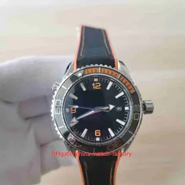 Luksusowe męskie zegarek pomarańczowy 43,5 mm Ocean Axial Ceramic Bezel Sapphire Designer Watches Transparent Asia Cal.8500 Ruch Mechaniczne automatyczne zegarki męskie