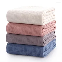 Blankets Yaapeet Cotton Waffle Plaid Summer Quilt For Sofa Bed Towel Women Wrap Blanket Nap Throw Car Office