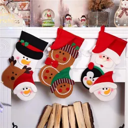 Decorações de Natal Meias Trede de Presente Tree Hanging Toys 2022 Elk Partido idosa Xmas