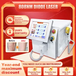 Nueva máquina de depilación láser de diodo de 808nm 808 755 1064 Rejuvenecimiento de la piel Rápido para todos los colores de piel 20 millones de disparos LOGOTIPO OEM