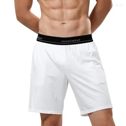 Herr shorts män män bomullsficka avslappnad löst långa boxare lounge slitage träning gym jogging tröjor hemkläder sömnbottnar 3xl